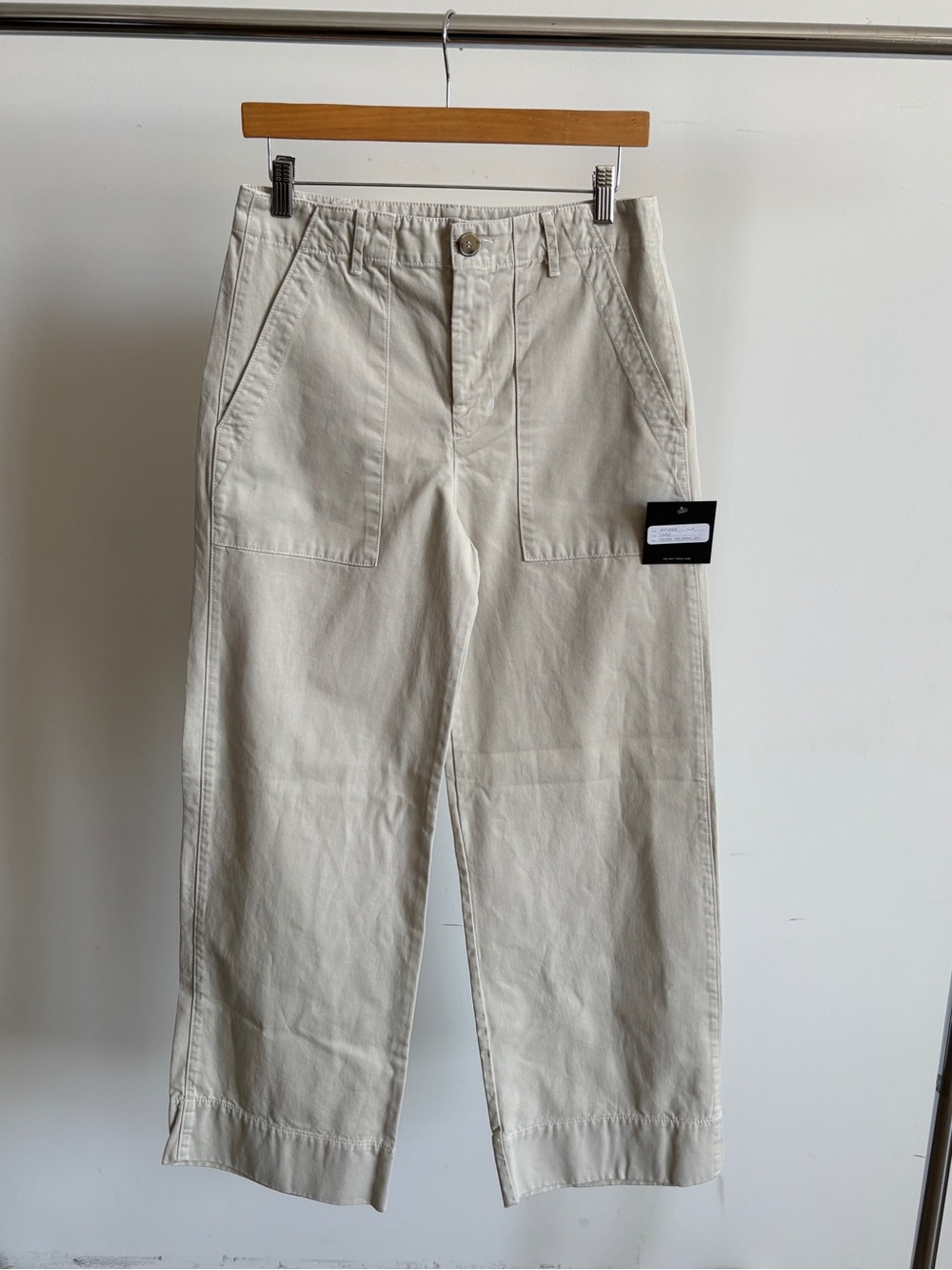 NWT Velvet by Jenny Graham "Ventura” Cotton Wide Leg Pant in Candle Sz Small
